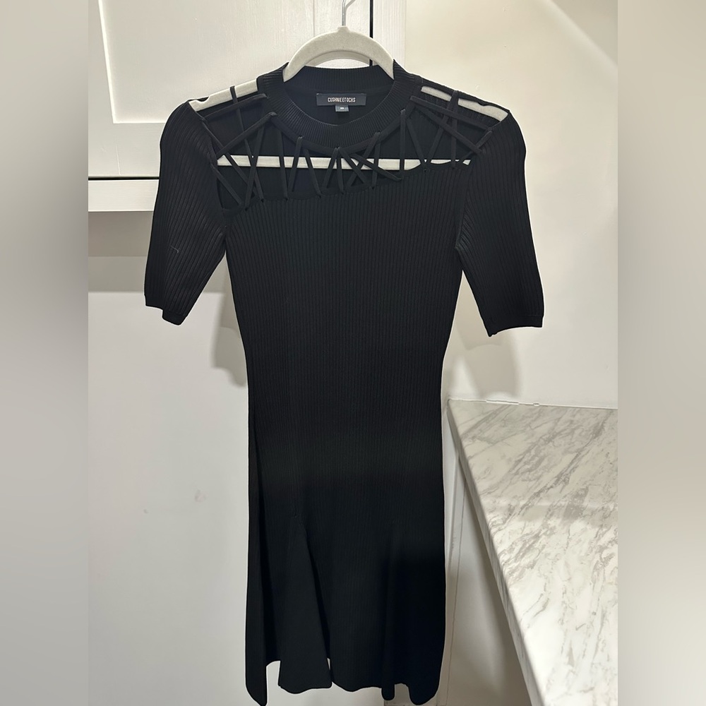 Cushnie Et Ochs Black  Dress with Cut-Out Design